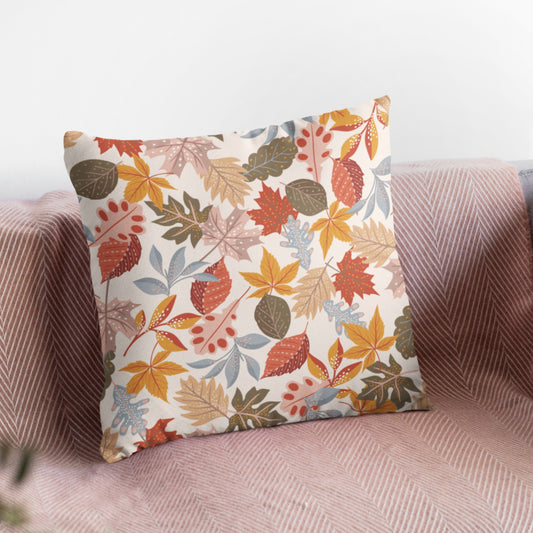 Autumn Home Decor Pillow Case, Leaf Pattern Fall Decor Cushion Cover by Homeezone