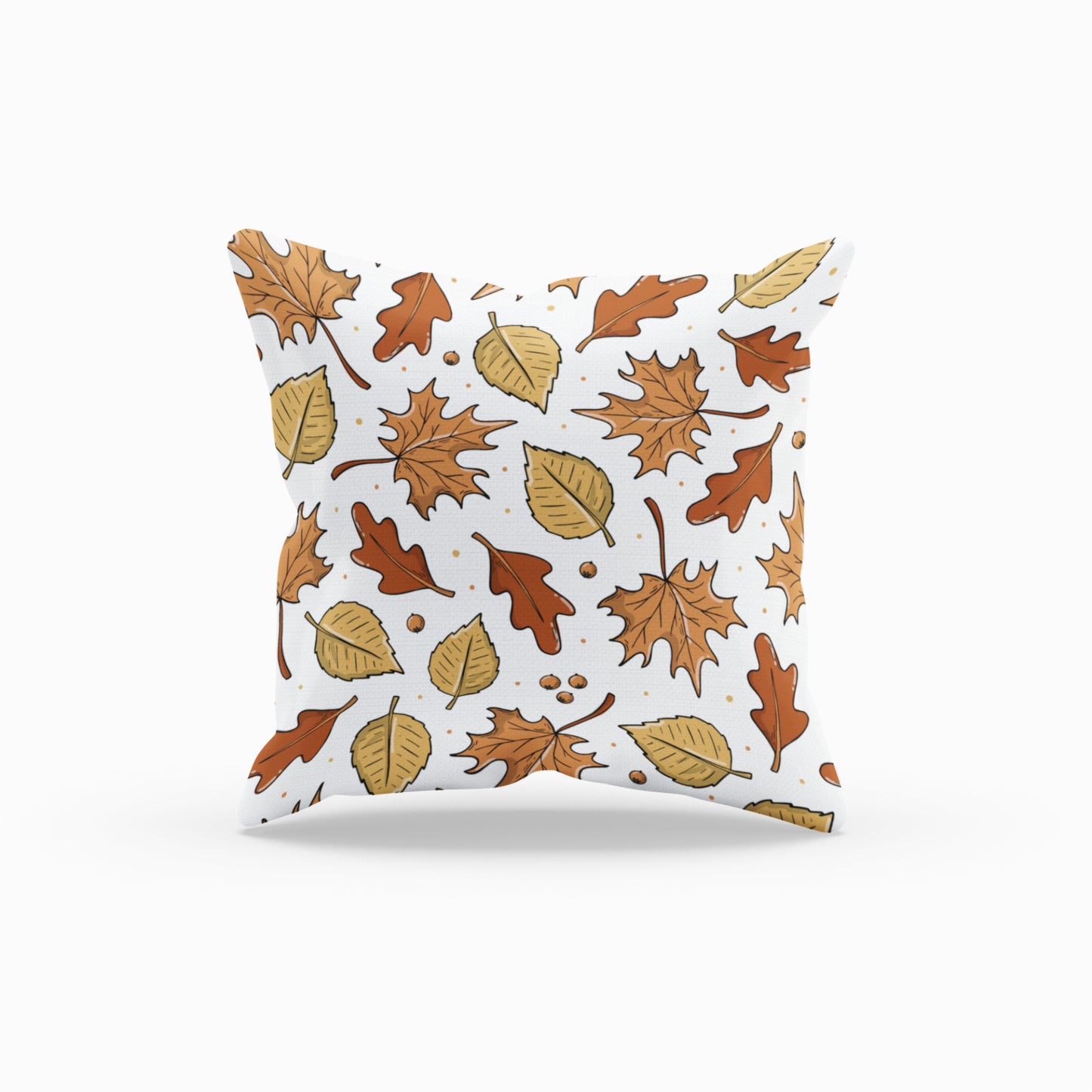 Fall Leaves Pattern Autumn Home Decor Throw Pillow by Homeezone