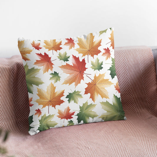 Maple Leaf Pattern Throw Pillow by Homeezone