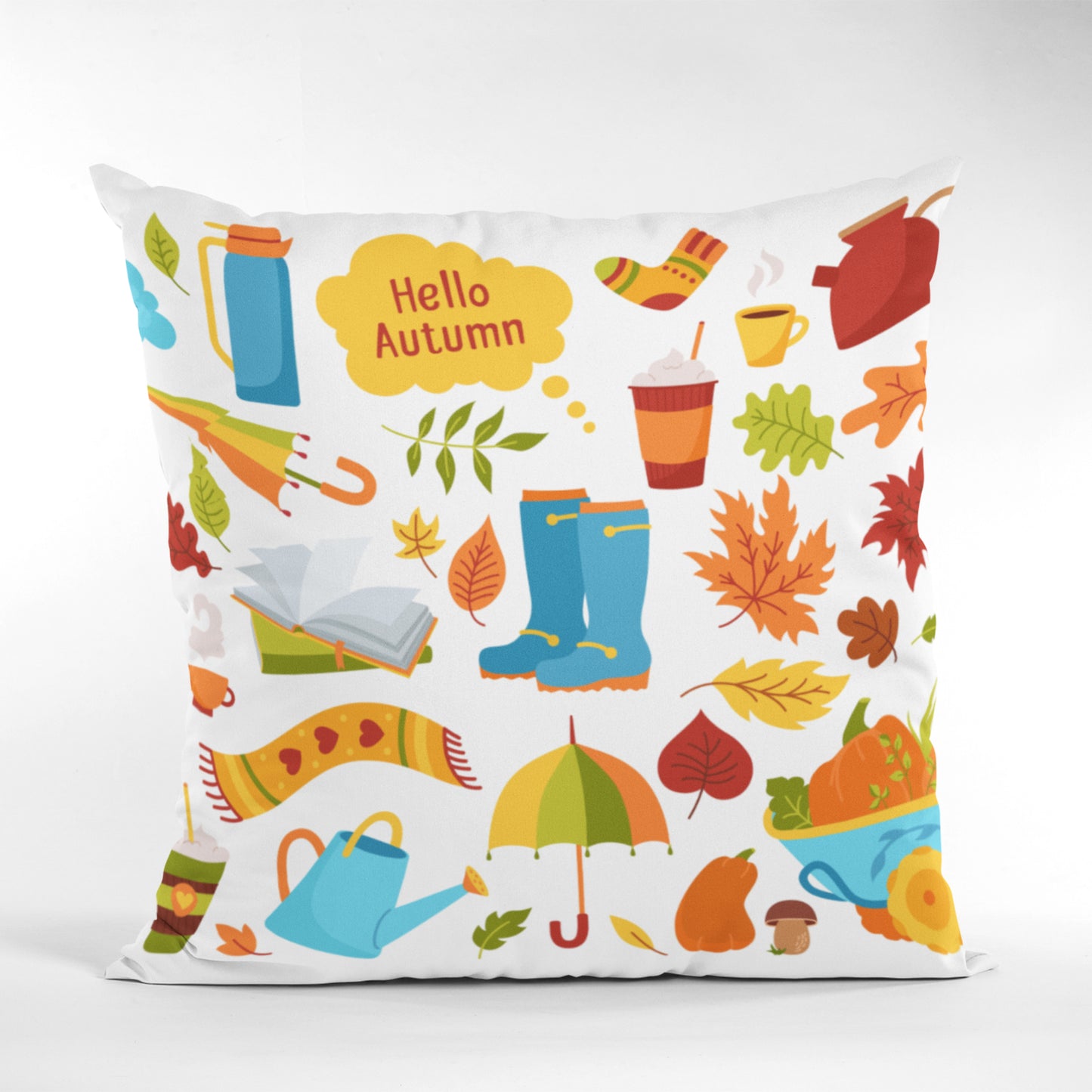 Hello Autumn Kids Room Decorative Throw Pillow , Kids Pillow Case by Homeezone
