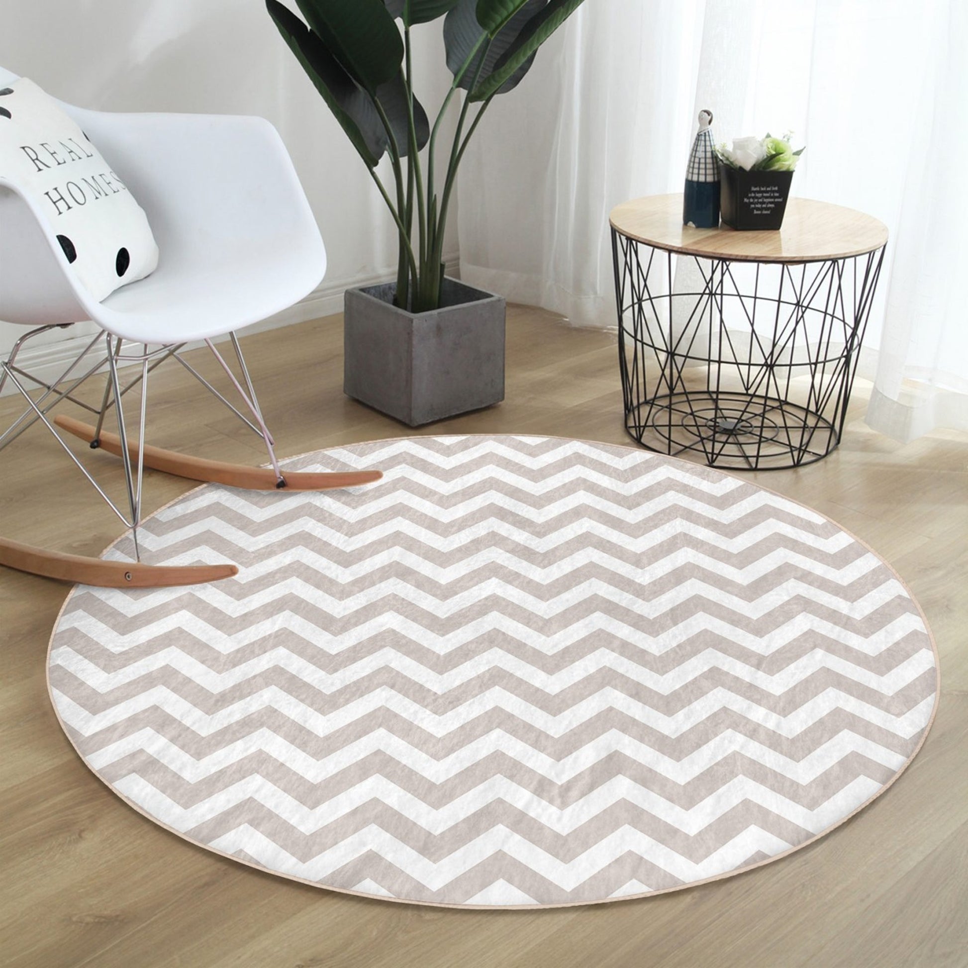 Cozy Ambiance with Bedroom Washable Round Rug